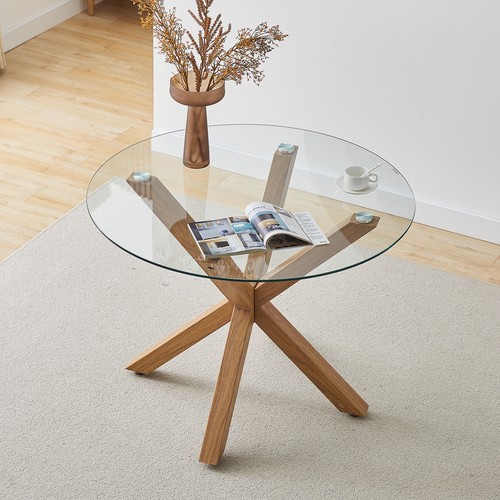 Round glass top - top, dining