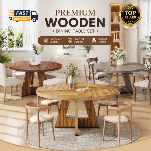 Round dining table for 6 - dining, 4-6