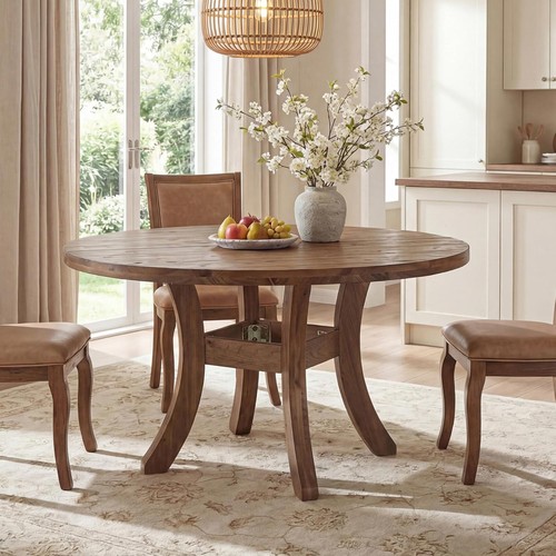 120cm round solid wood dining - 120cm,