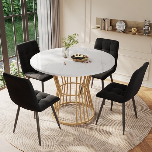 Round 100cm dining table - dining,