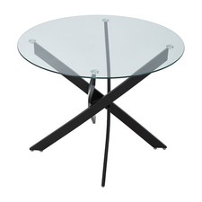 Round Dining Table with Metal